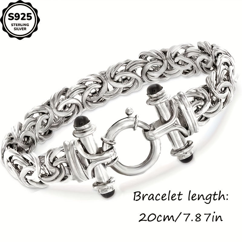 925 Sterling Silver Bracelet for Women with Gift Box – Classic Polished Elegant Wrist Jewelry in Silver & Gold, Perfect Birthday Valentine's Day Graduation Anniversary Christmas Gift for Her