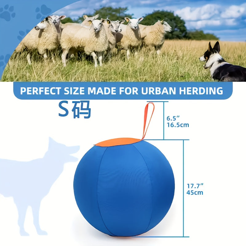 Inflatable Dog Herding Ball Toy Large – Interactive Push & Chase Training Ball for Dogs, Anti-Boredom Exercise for Bulldogs, Golden Retrievers & Australian Shepherds, No Battery