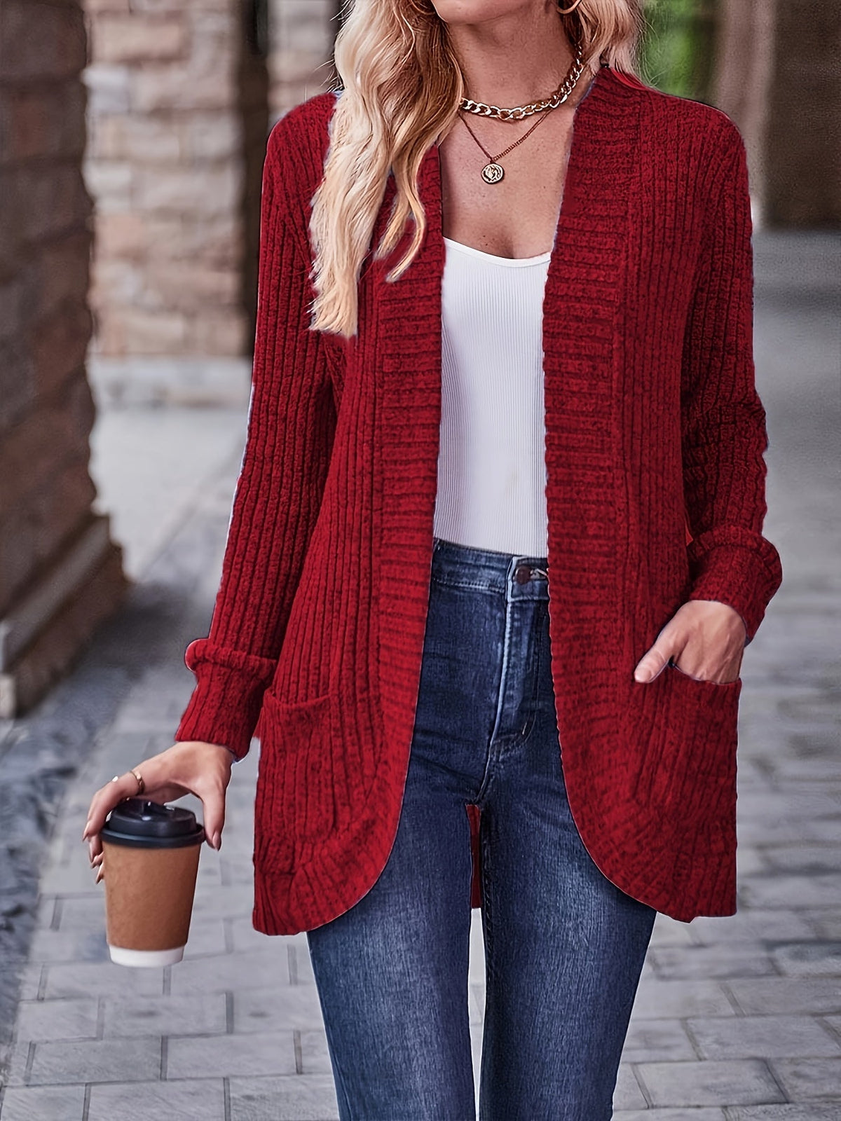 Loose Casual Long Sleeve Blouse Women Solid Color Pocket Splicing Relaxed Fit Top 10 Colors S-XXL Spring Fall Everyday