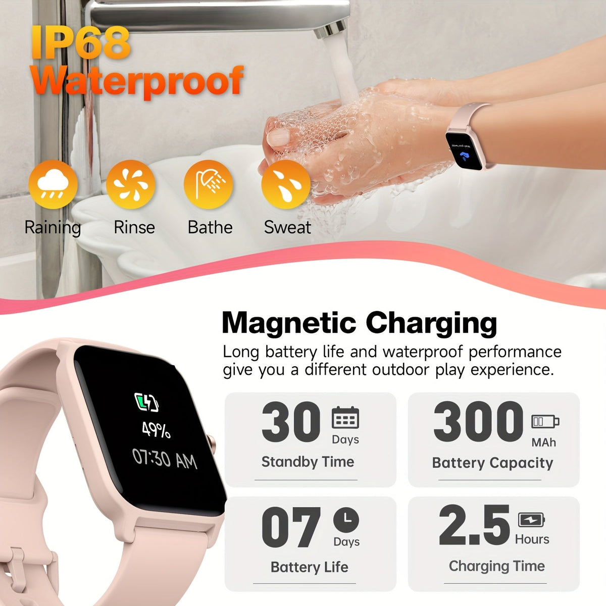 FAWEIO Smart Watch with Alexa & Wireless Calling – 1.8" HD Touchscreen Fitness Tracker, 100+ Sports Modes, Heart Rate SpO2 Sleep Monitor, Compatible with iPhone & Android for Women & Men