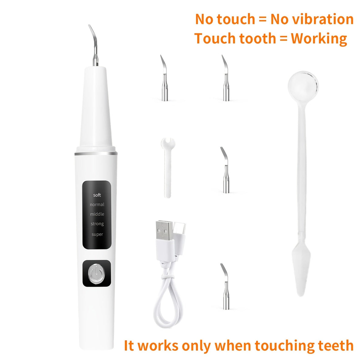 Electric Pet Teeth Cleaning Kit for Cats Dogs USB Rechargeable Removes Tartar Plaque Stains 4 Cleaning Heads 5 Modes At-Home Dental Care