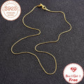 24K Gold Plated 925 Sterling Silver Snake Chain Necklace 1mm – Handmade Layering Necklace with Gift Box for Women & Men, Perfect for Valentine's Day, Mother's Day, Christmas & Birthdays