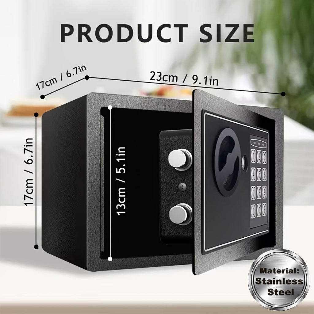 Fireproof Home Safe with Digital Keypad, Keys & Passcode Lock – Includes Fireproof Money Bag, Sensor Light & Adjustable Shelf for Home Office Business Money Valuables