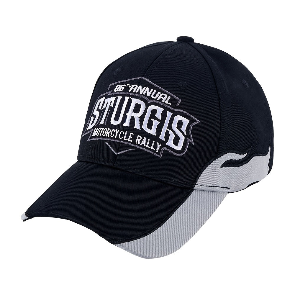 Sturgis 2026 Embroidered Baseball Cap 86th Motorcycle Rally Souvenir Hat – 3D Embroidery Adjustable Biker Gift for Men Women Riders Black Yellow Gray Blue Pink