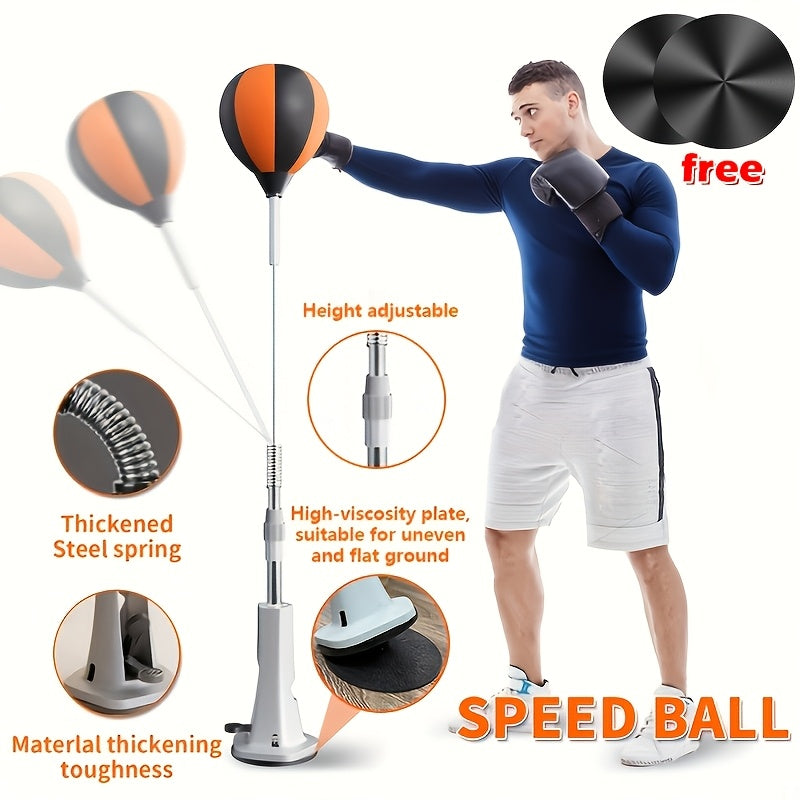 Reaction Punching Ball Indoor Boxing Training Speed Ball – Suction Cup & Adhesive Bases, Adjustable, Reinforced High Quality, for Adults and Youth Boxing Fitness Workout