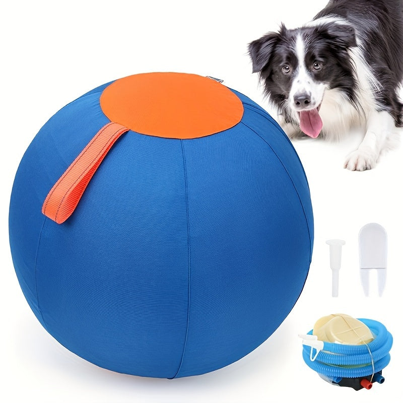 Inflatable Dog Herding Ball Toy Large – Interactive Push & Chase Training Ball for Dogs, Anti-Boredom Exercise for Bulldogs, Golden Retrievers & Australian Shepherds, No Battery