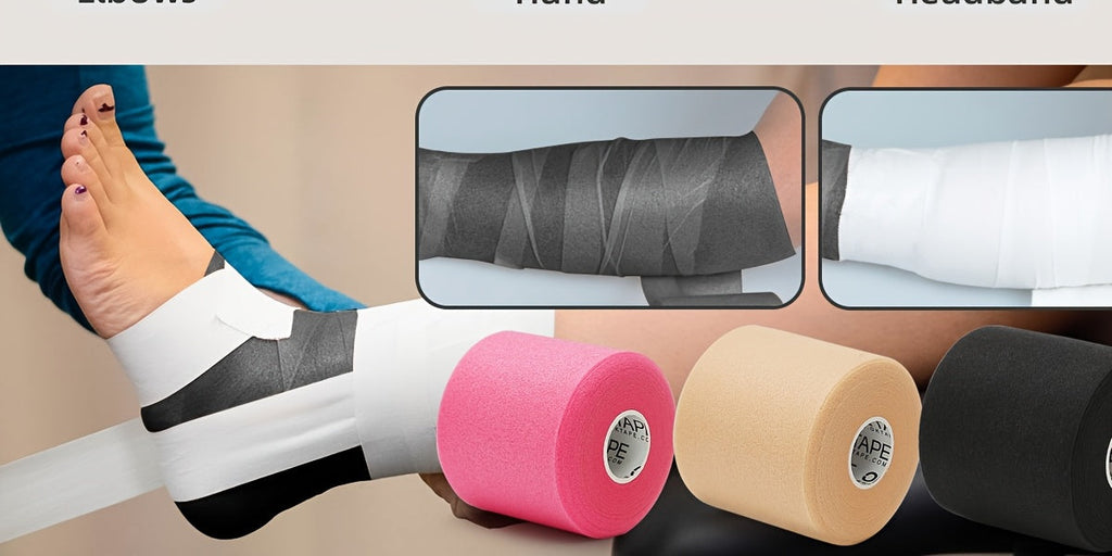 Athletic Pre Wrap Tape 4-Rolls Foam Underwrap for Sports – Protect Ankles Wrists Hands Knees, 2.75" x 30 Yards Each, OK TAPE Multi-Sport Joint Protection