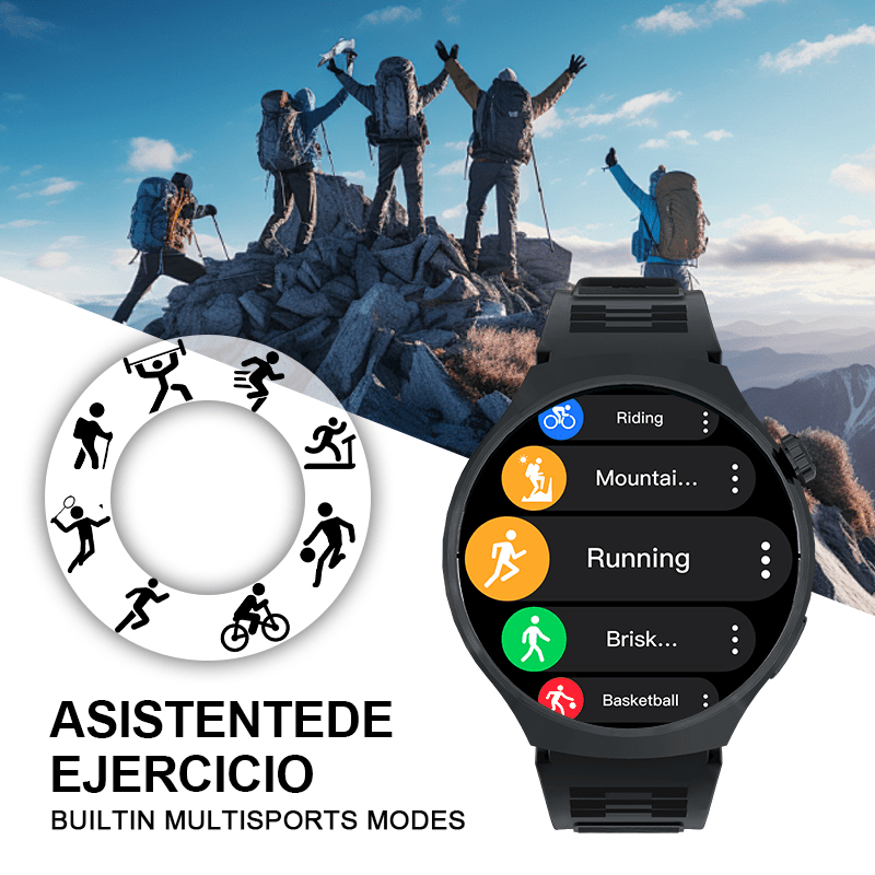 Round Smartwatch 2.01" Extra Large Screen Wireless Calling – 100+ Sports Modes Sleep Monitor Heart Rate Pedometer Games Weather Calculator Fitness Tracker for Men Women iPhone Android