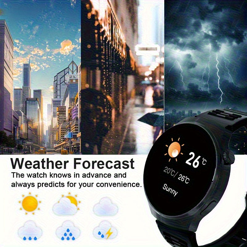 Smartwatch with Call Function Fitness Tracker for Men & Women – Silicone Strap, Step Counter, Heart Rate Monitor, Calorie Tracking, Sports Modes, Music & Camera Control